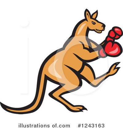 Royalty-Free (RF) Kangaroo Clipart Illustration by patrimonio - Stock Sample #1243163