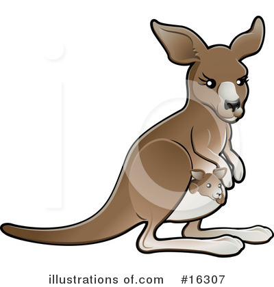 Wallaby Clipart #16307 by AtStockIllustration