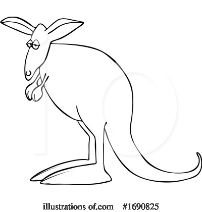 Royalty-Free (RF) Kangaroo Clipart Illustration by djart - Stock Sample #1690825