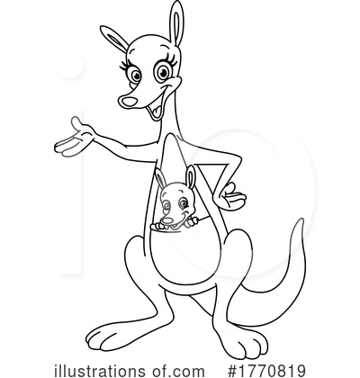 Royalty-Free (RF) Kangaroo Clipart Illustration by yayayoyo - Stock Sample #1770819