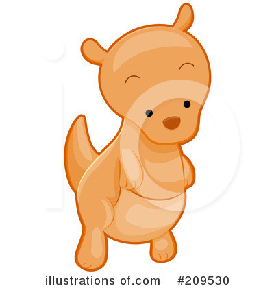 Royalty-Free (RF) Kangaroo Clipart Illustration by BNP Design Studio - Stock Sample #209530