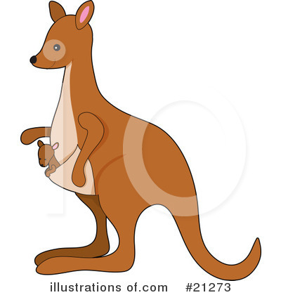 Royalty-Free (RF) Kangaroo Clipart Illustration by Maria Bell - Stock Sample #21273