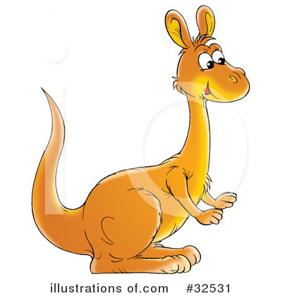 Royalty-Free (RF) Kangaroo Clipart Illustration by Alex Bannykh - Stock Sample #32531