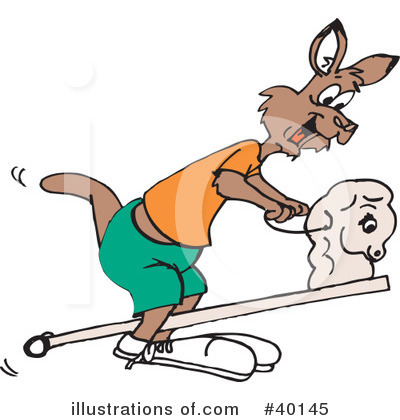 Royalty-Free (RF) Kangaroo Clipart Illustration by Dennis Holmes Designs - Stock Sample #40145