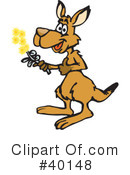 Kangaroo Clipart #40148 by Dennis Holmes Designs