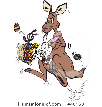 Royalty-Free (RF) Kangaroo Clipart Illustration by Dennis Holmes Designs - Stock Sample #40153