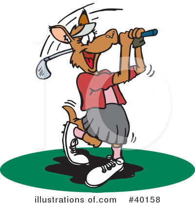 Golfing Clipart #40158 by Dennis Holmes Designs