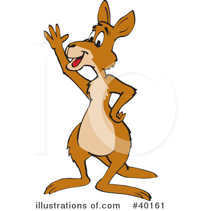 Royalty-Free (RF) Kangaroo Clipart Illustration by Dennis Holmes Designs - Stock Sample #40161