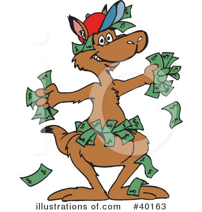 Royalty-Free (RF) Kangaroo Clipart Illustration by Dennis Holmes Designs - Stock Sample #40163