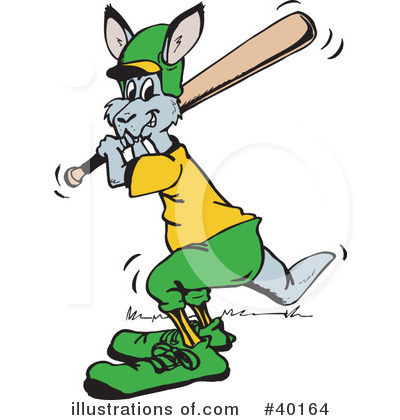 Cricketer Clipart #40164 by Dennis Holmes Designs