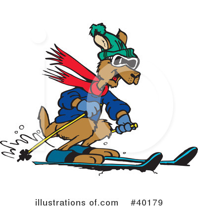 Royalty-Free (RF) Kangaroo Clipart Illustration by Dennis Holmes Designs - Stock Sample #40179