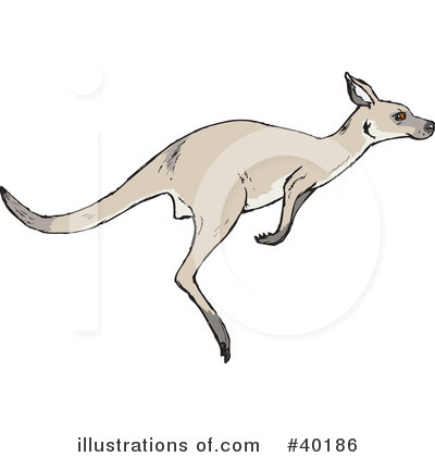 Royalty-Free (RF) Kangaroo Clipart Illustration by Dennis Holmes Designs - Stock Sample #40186