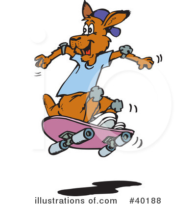 Royalty-Free (RF) Kangaroo Clipart Illustration by Dennis Holmes Designs - Stock Sample #40188