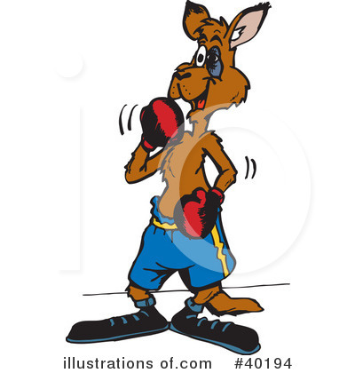 Royalty-Free (RF) Kangaroo Clipart Illustration by Dennis Holmes Designs - Stock Sample #40194