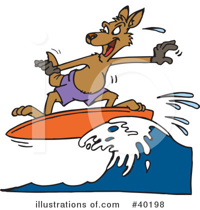 Royalty-Free (RF) Kangaroo Clipart Illustration by Dennis Holmes Designs - Stock Sample #40198