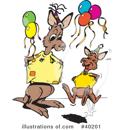 Kangaroo Clipart #40201 by Dennis Holmes Designs