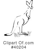 Kangaroo Clipart #40204 by Dennis Holmes Designs