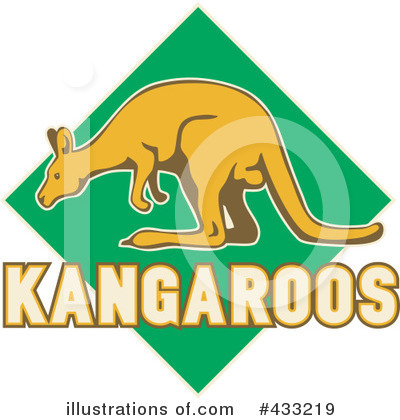 Royalty-Free (RF) Kangaroo Clipart Illustration by patrimonio - Stock Sample #433219