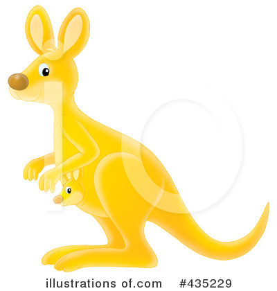 Royalty-Free (RF) Kangaroo Clipart Illustration by Alex Bannykh - Stock Sample #435229