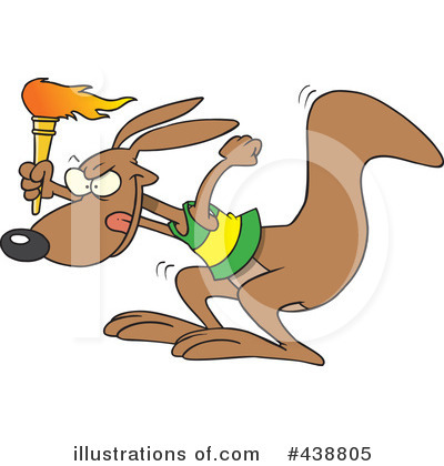 Royalty-Free (RF) Kangaroo Clipart Illustration by toonaday - Stock Sample #438805