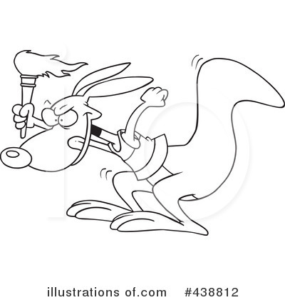 Royalty-Free (RF) Kangaroo Clipart Illustration by toonaday - Stock Sample #438812