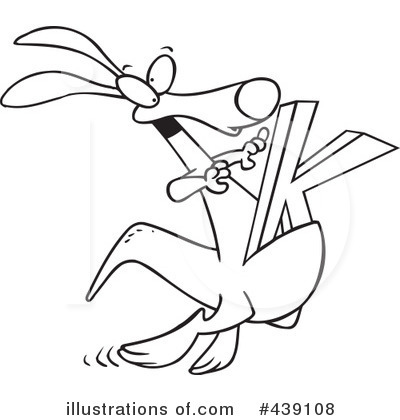 Royalty-Free (RF) Kangaroo Clipart Illustration by toonaday - Stock Sample #439108
