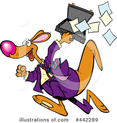Royalty-Free (RF) Kangaroo Clipart Illustration by toonaday - Stock Sample #442289
