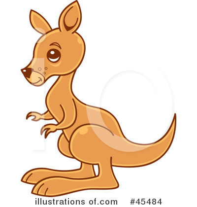 Royalty-Free (RF) Kangaroo Clipart Illustration by John Schwegel - Stock Sample #45484