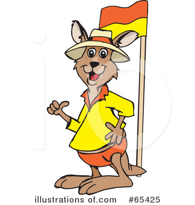 Royalty-Free (RF) Kangaroo Clipart Illustration by Dennis Holmes Designs - Stock Sample #65425