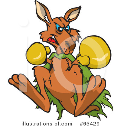 Royalty-Free (RF) Kangaroo Clipart Illustration by Dennis Holmes Designs - Stock Sample #65429