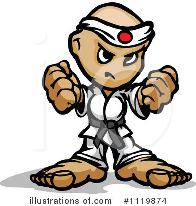 Royalty-Free (RF) Karate Clipart Illustration by Chromaco - Stock Sample #1119874