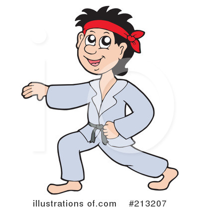 Royalty-Free (RF) Karate Clipart Illustration by visekart - Stock Sample #213207