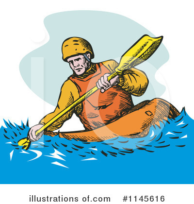 Kayaking Clipart #1145616 by patrimonio