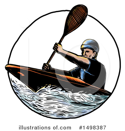 Royalty-Free (RF) Kayaking Clipart Illustration by patrimonio - Stock Sample #1498387
