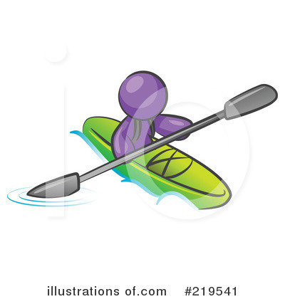 Kayaker Clipart #219541 by Leo Blanchette