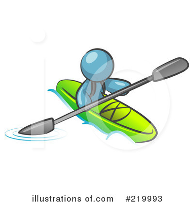 Royalty-Free (RF) Kayaking Clipart Illustration by Leo Blanchette - Stock Sample #219993