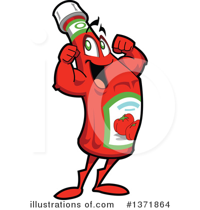 Royalty-Free (RF) Ketchup Clipart Illustration by Clip Art Mascots - Stock Sample #1371864