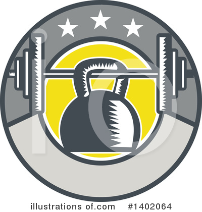 Kettlebells Clipart #1402064 by patrimonio