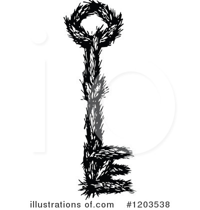 Royalty-Free (RF) Key Clipart Illustration by Prawny Vintage - Stock Sample #1203538