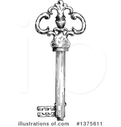 Royalty-Free (RF) Key Clipart Illustration by Vector Tradition SM - Stock Sample #1375611