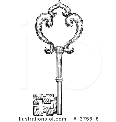 Royalty-Free (RF) Key Clipart Illustration by Vector Tradition SM - Stock Sample #1375616