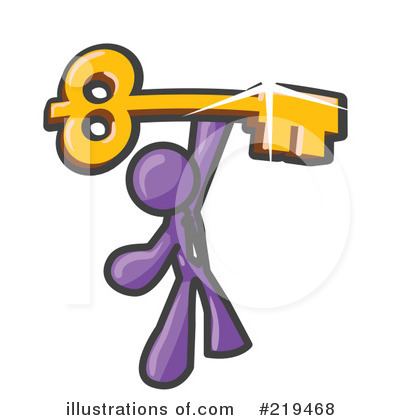 Royalty-Free (RF) Key Clipart Illustration by Leo Blanchette - Stock Sample #219468