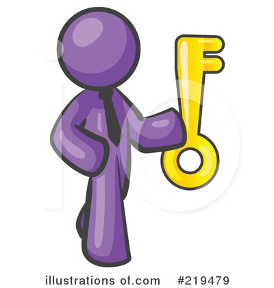 Royalty-Free (RF) Key Clipart Illustration by Leo Blanchette - Stock Sample #219479