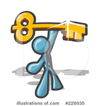 Royalty-Free (RF) Key Clipart Illustration by Leo Blanchette - Stock Sample #220035