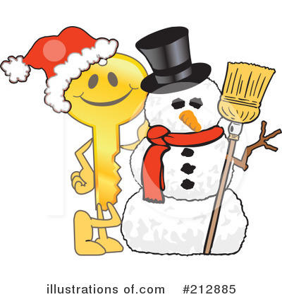Royalty-Free (RF) Key Mascot Clipart Illustration by Mascot Junction - Stock Sample #212885