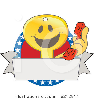 Royalty-Free (RF) Key Mascot Clipart Illustration by Mascot Junction - Stock Sample #212914