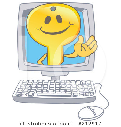 Key Mascot Clipart #212917 by Mascot Junction