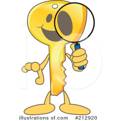 Royalty-Free (RF) Key Mascot Clipart Illustration by Mascot Junction - Stock Sample #212920