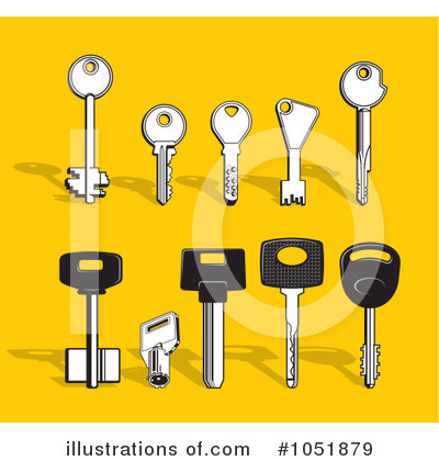 Royalty-Free (RF) Keys Clipart Illustration by Any Vector - Stock Sample #1051879
