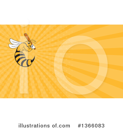 Royalty-Free (RF) Killer Bee Clipart Illustration by patrimonio - Stock Sample #1366083